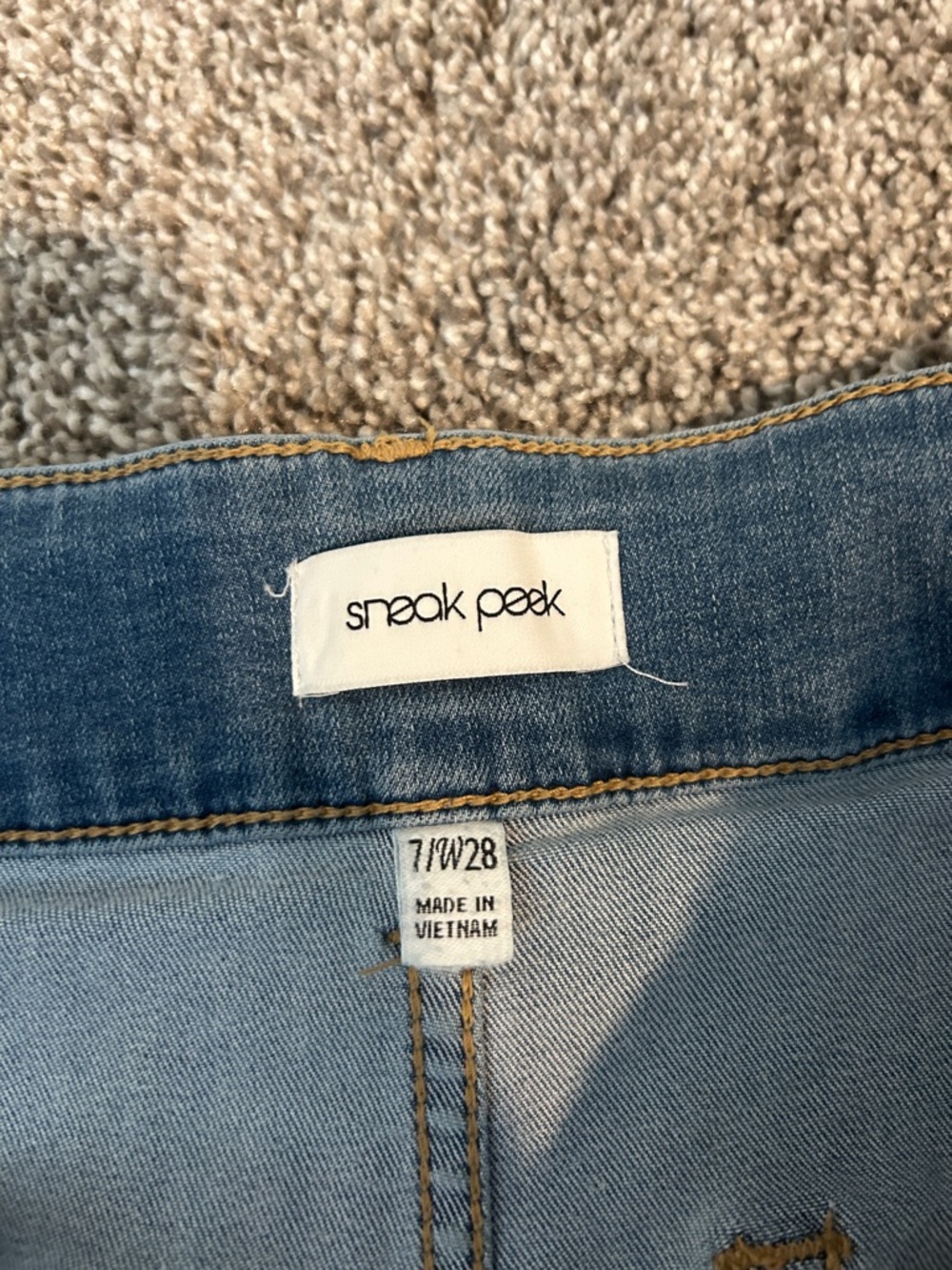 Sneak Peek Medium Blue Flared Jeans - Picture 2 of 3